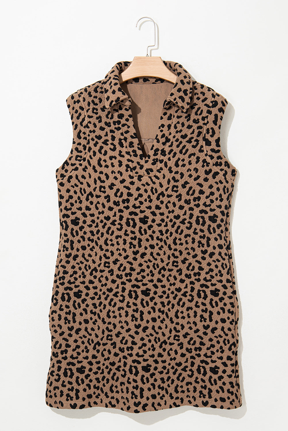 Anita® | Sleeveless mini dress with a leopard collar