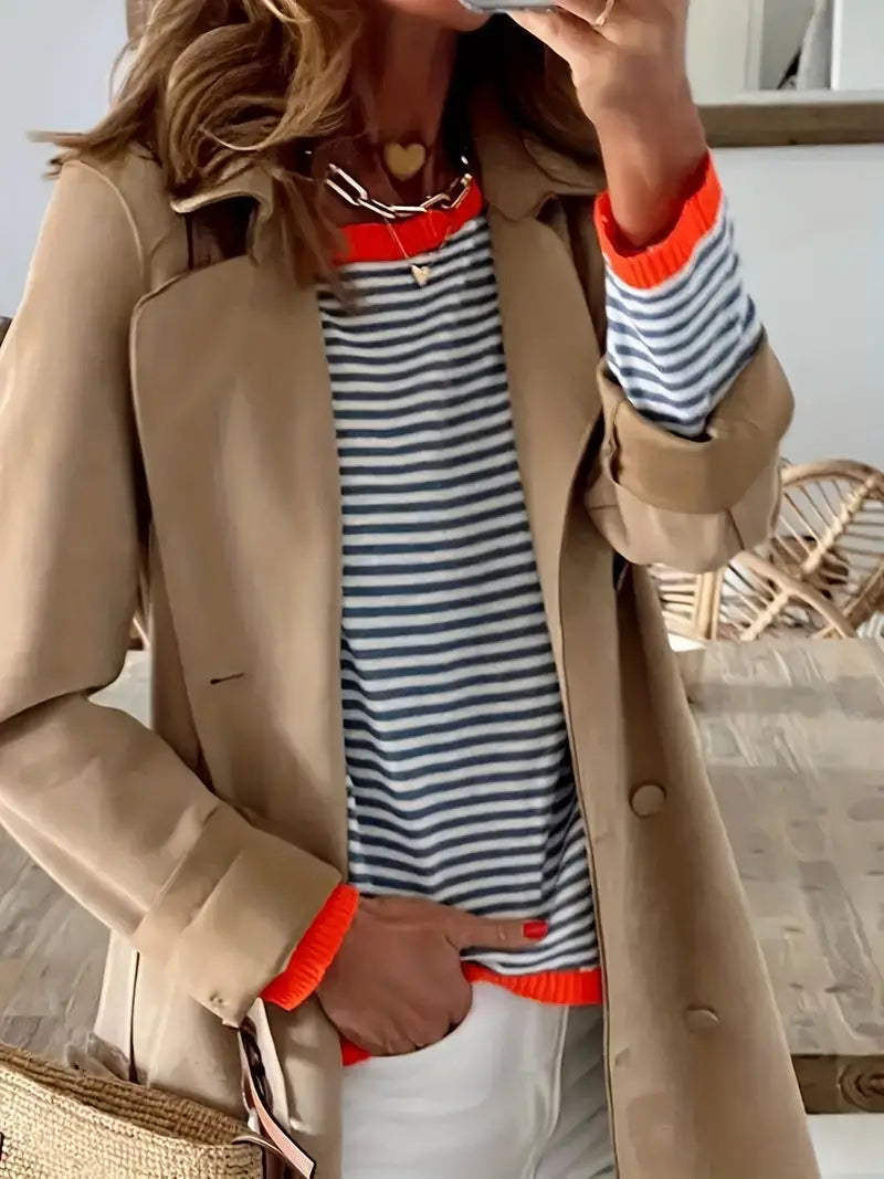 Cassandra® | Stylish sweater with oversized stripes