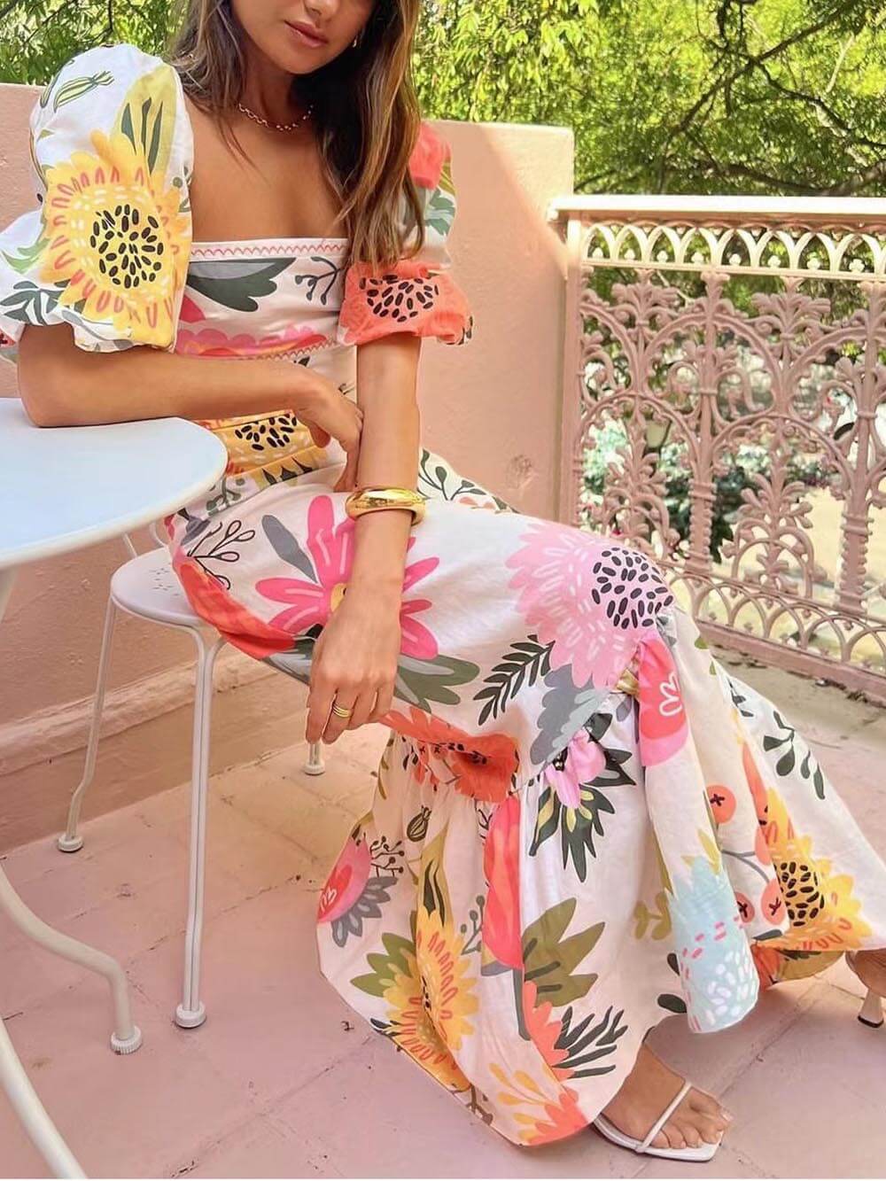 Celeste® | Elegant Floral Long Dress