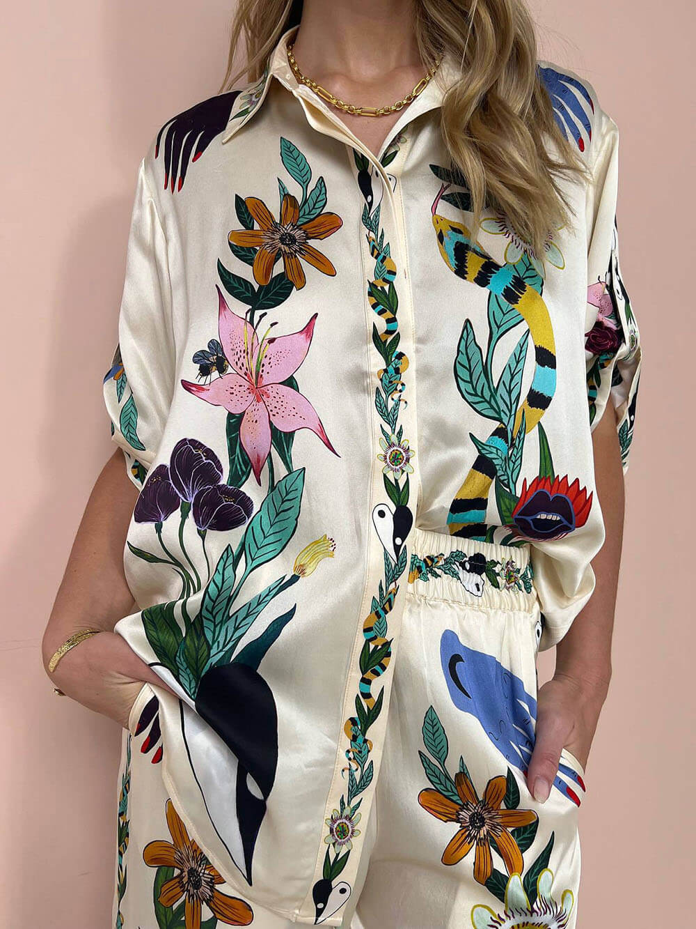 Brozna® | Stylish Satin Set [Blouse + Pants]