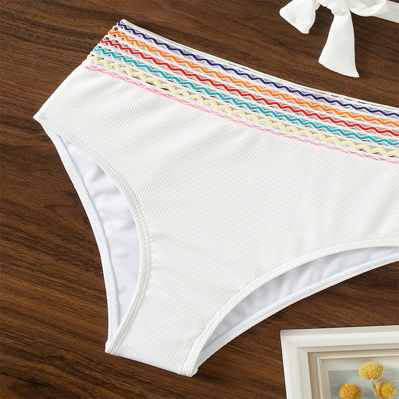 Angeline's® | Bikini with crossed shoulder straps and high waist