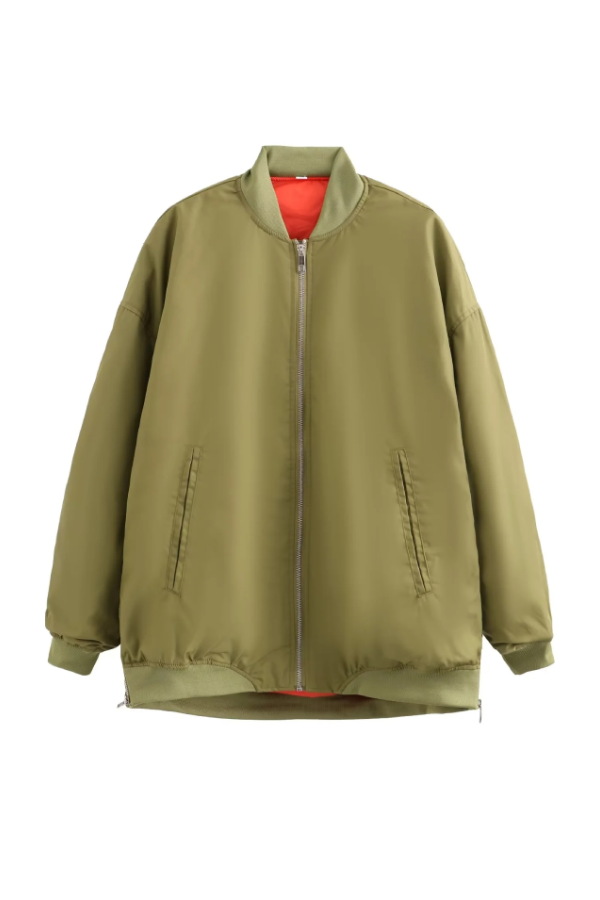 Alina® | Oversized Bomber Loose Biker Jacket