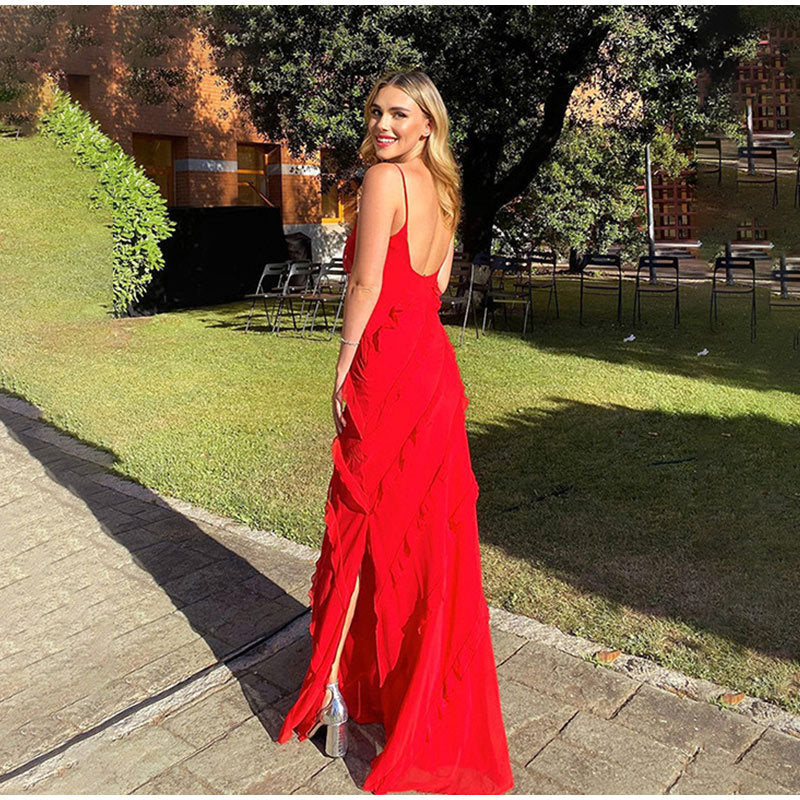 Catalina® | Elegant long dress with ruffles