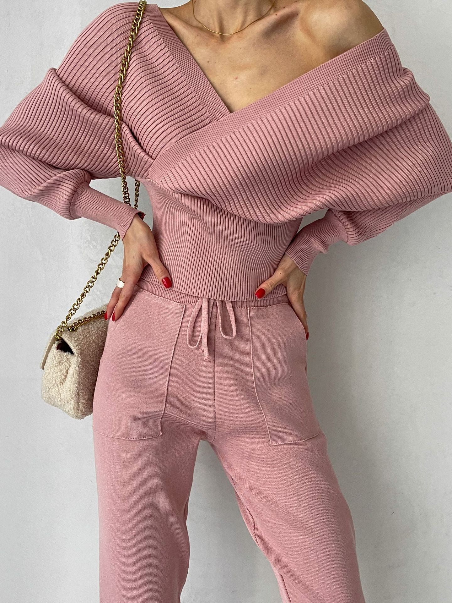 Ava® | Jenni off shoulder top and pants set