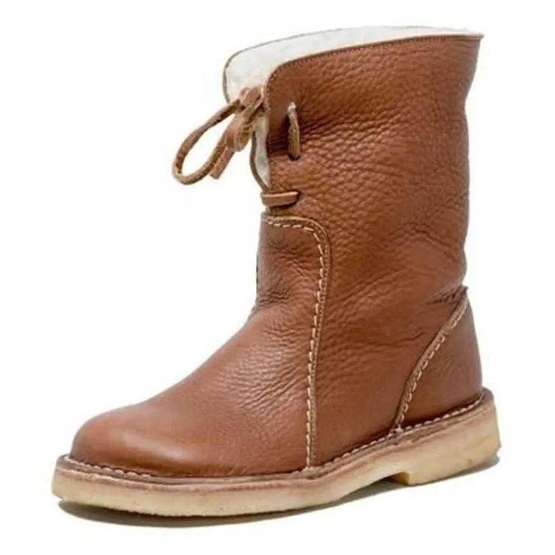 Edith® | Leather boots with wool lining