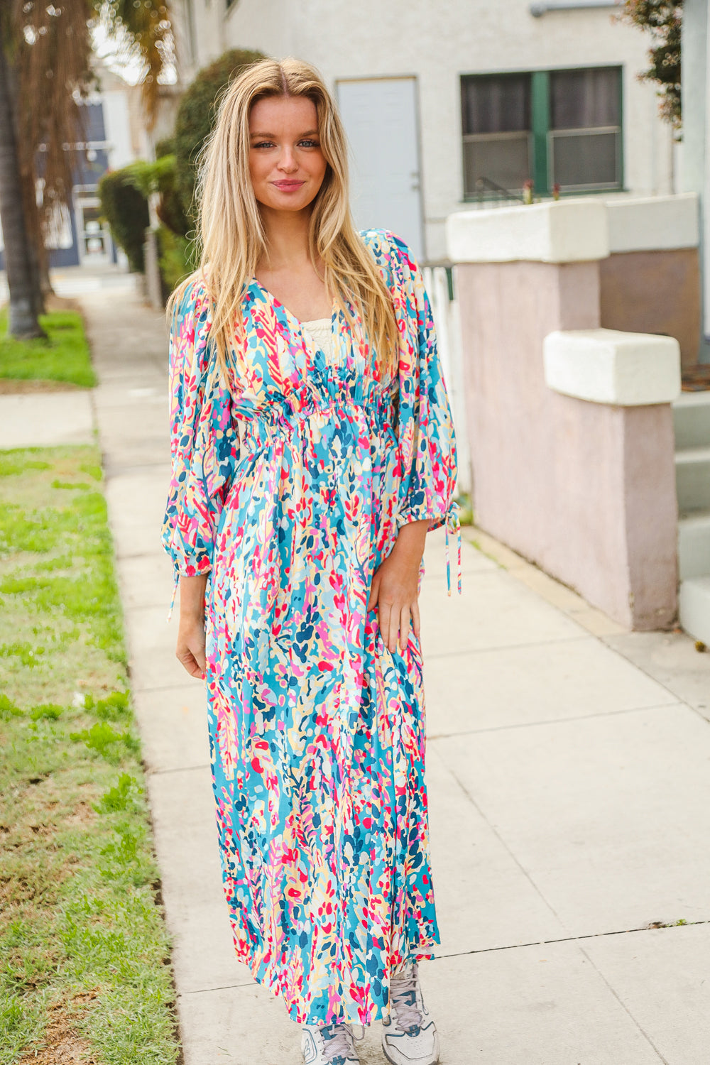 Daisy® | Star Struck Vintage Floral Midi Dress with Side Pockets
