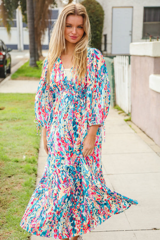 Daisy® | Star Struck Vintage Floral Midi Dress with Side Pockets