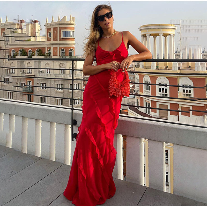 Belinda® | Elegant long dress with ruffles