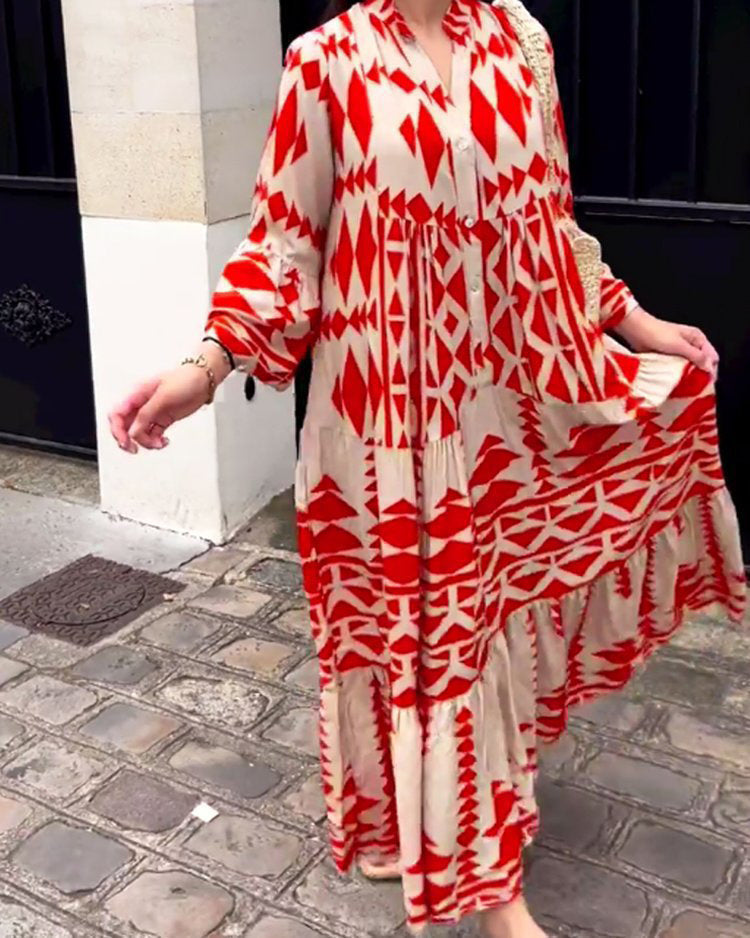 Dahlia® | Long dress with buttons