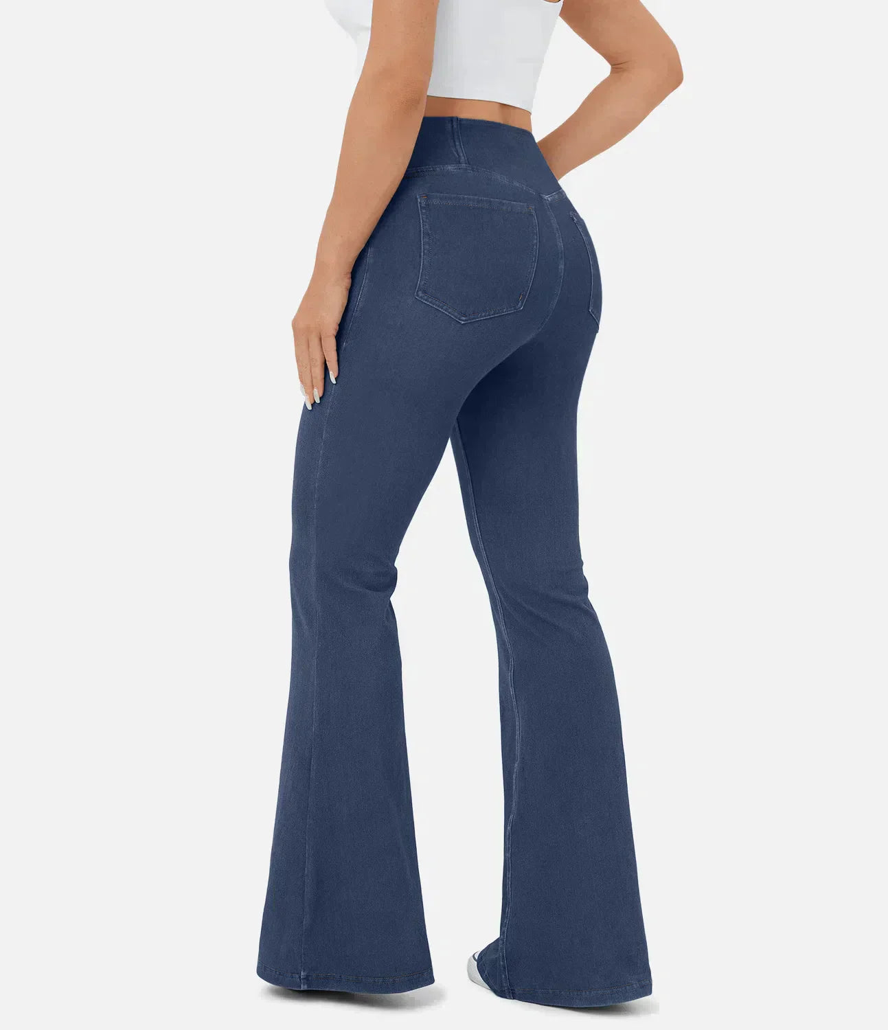 Aurora® | Women'S High-Waisted Retro Flare Pants With Crossover Waistband