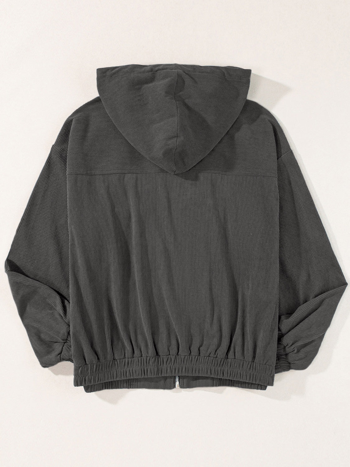 Edith® | Long sleeve hooded jacket with drawstring and zip fastening
