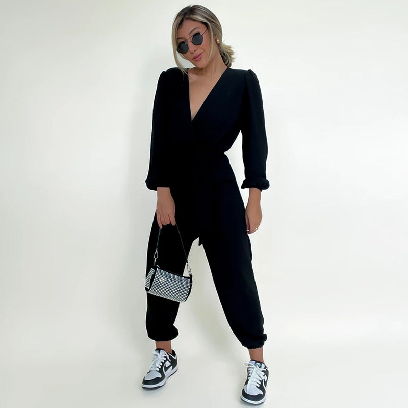 Antonella® | Belle V-neck jumpsuit with waist