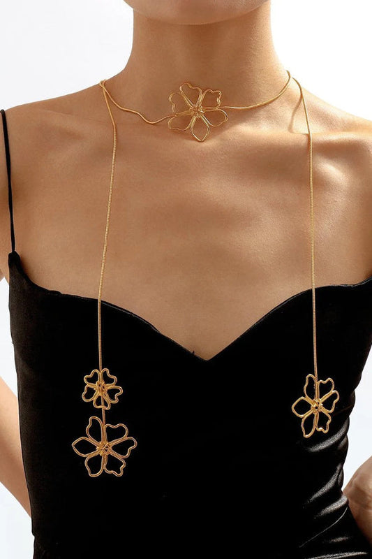 Ariadna® | Flower metal chain necklace