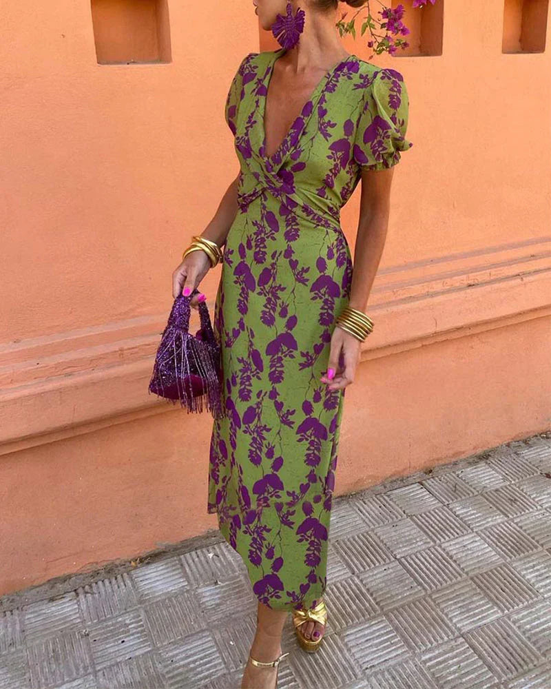 Aurelia® | Elegant dress with puff sleeves
