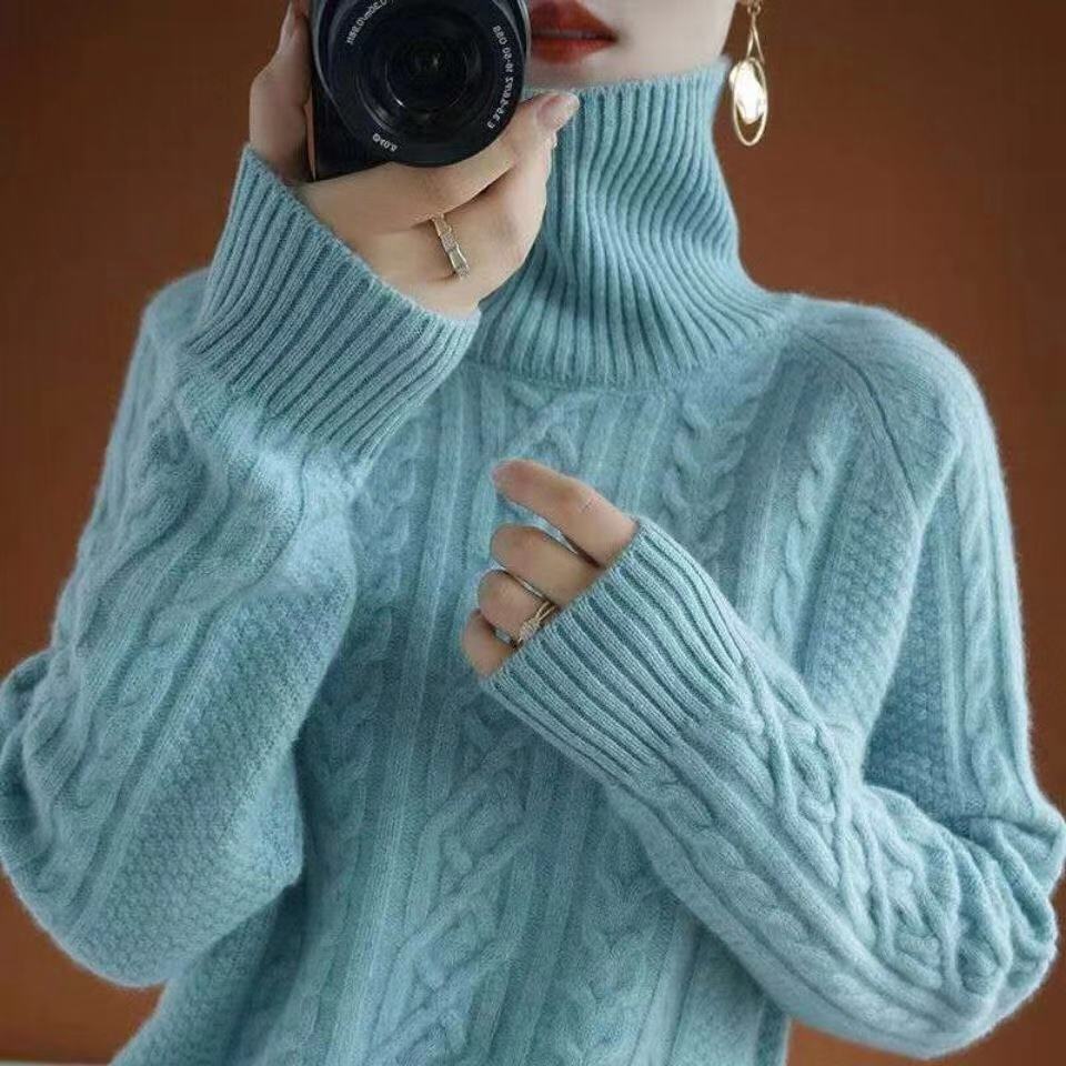 Celestina | Warm knitted sweater for women with a turtleneck