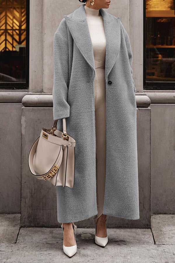 Elisa® | Warm coat long sleeve lapel women's plush top women's coat