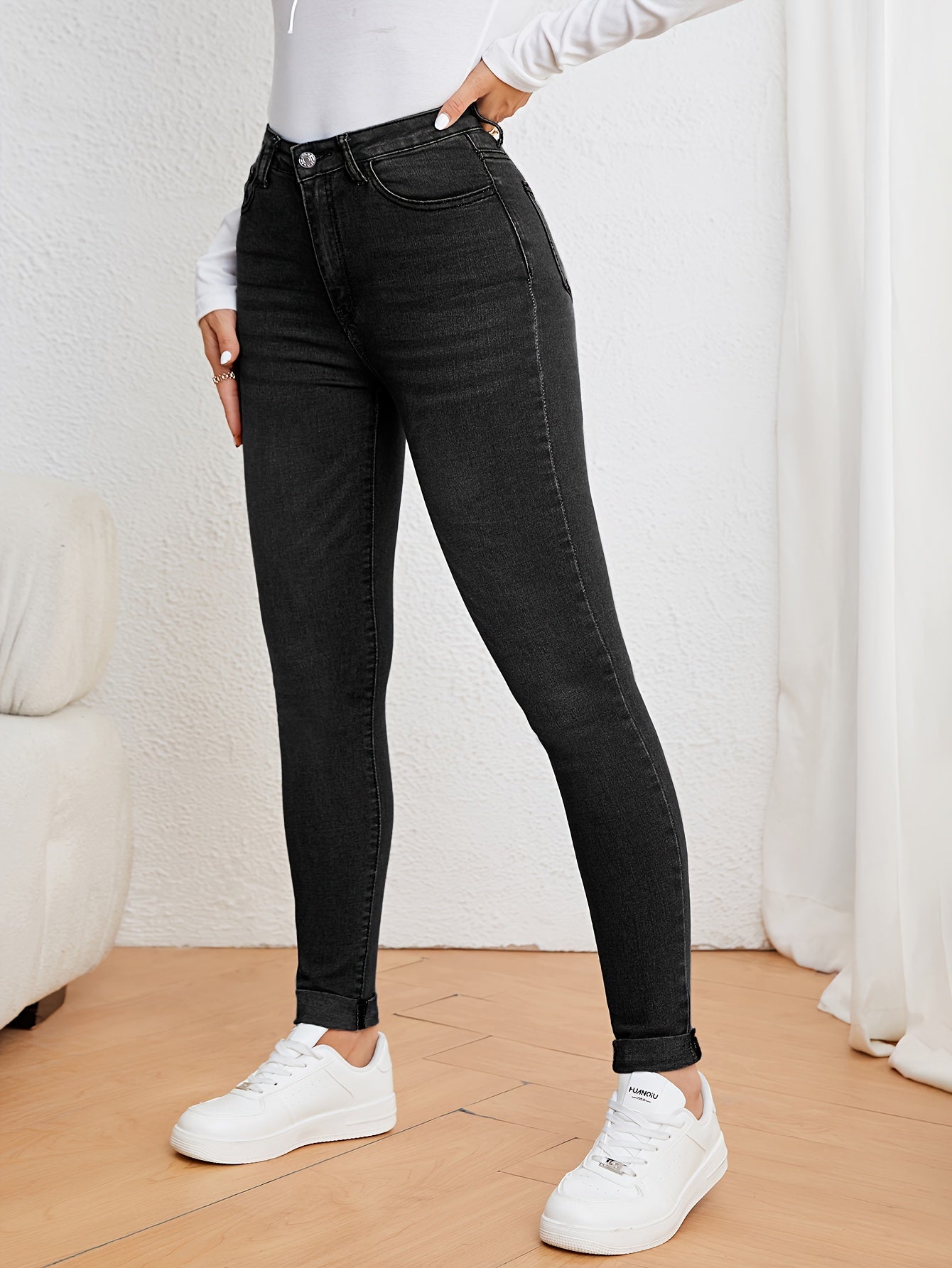 Anja® | Women's high waist slim fit jeans