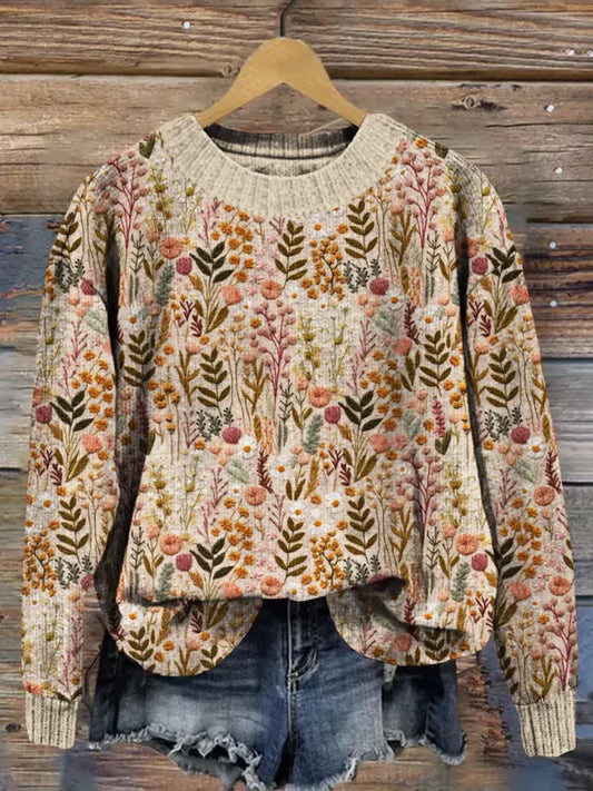 Elisa® | COMFORTABLE SWEATER WITH FLOWERS
