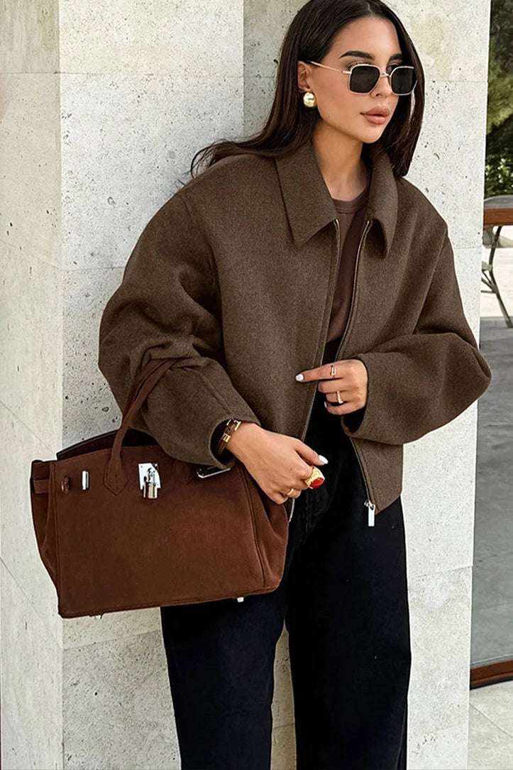 Priscilla | Women's Cropped Collared Jacket