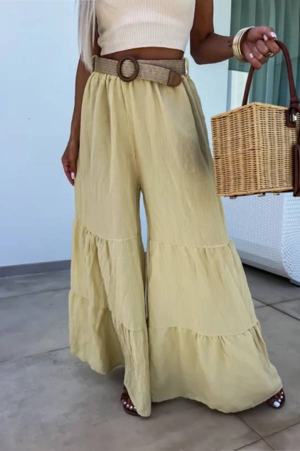 Dolores® | Casual elastic high waist flared trousers