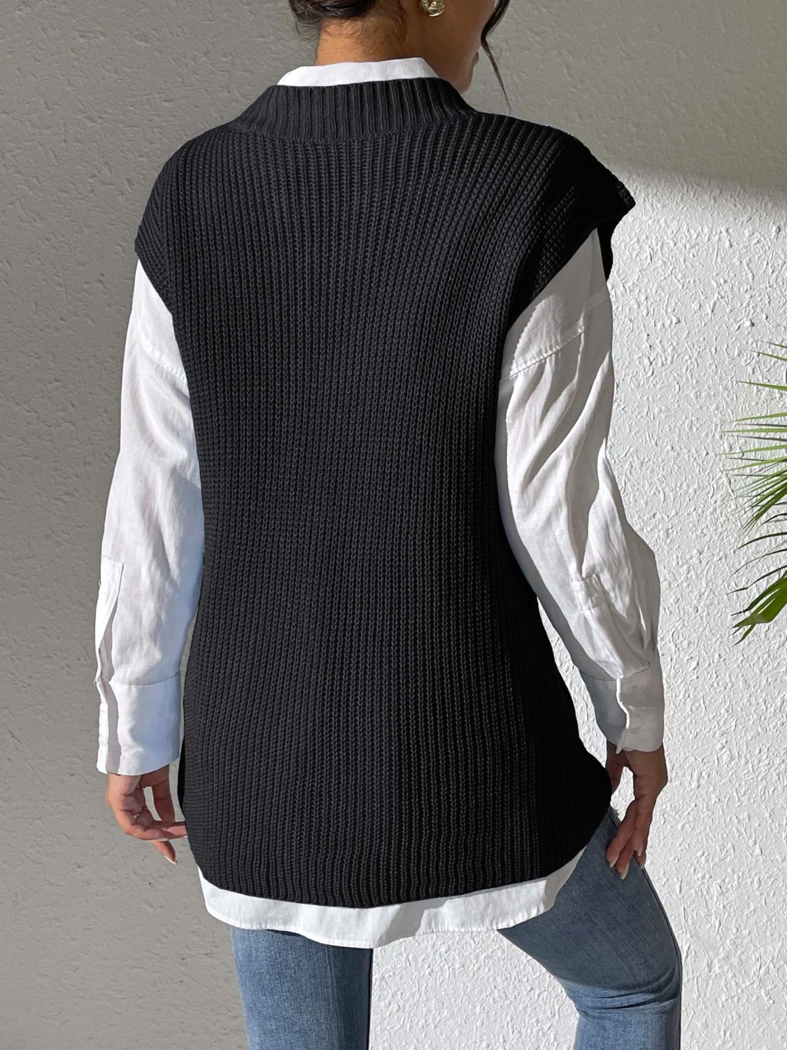 Beatriz® | Beaded V-neck sweater vest