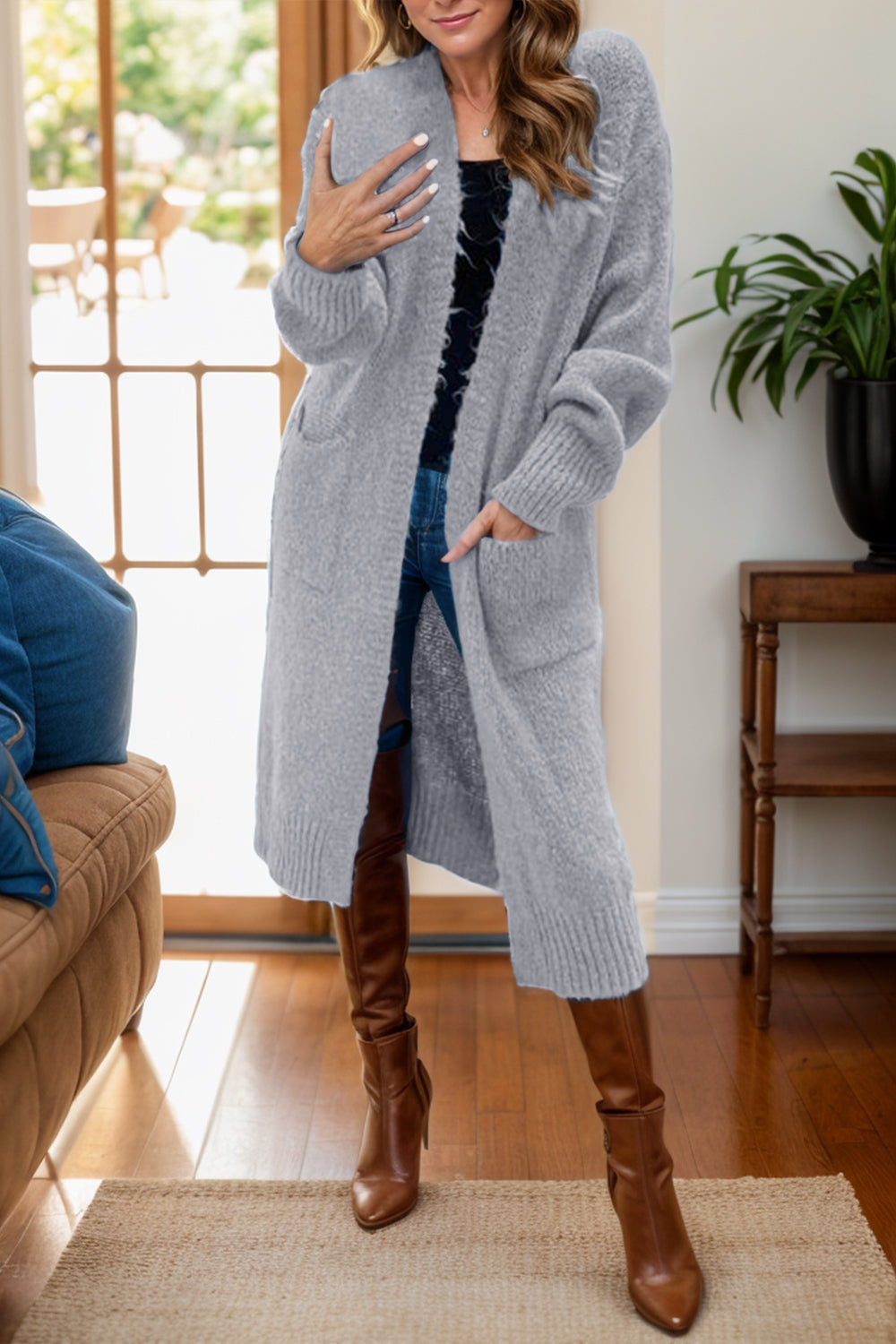 Clara® | Long-sleeved peace sign cardigan