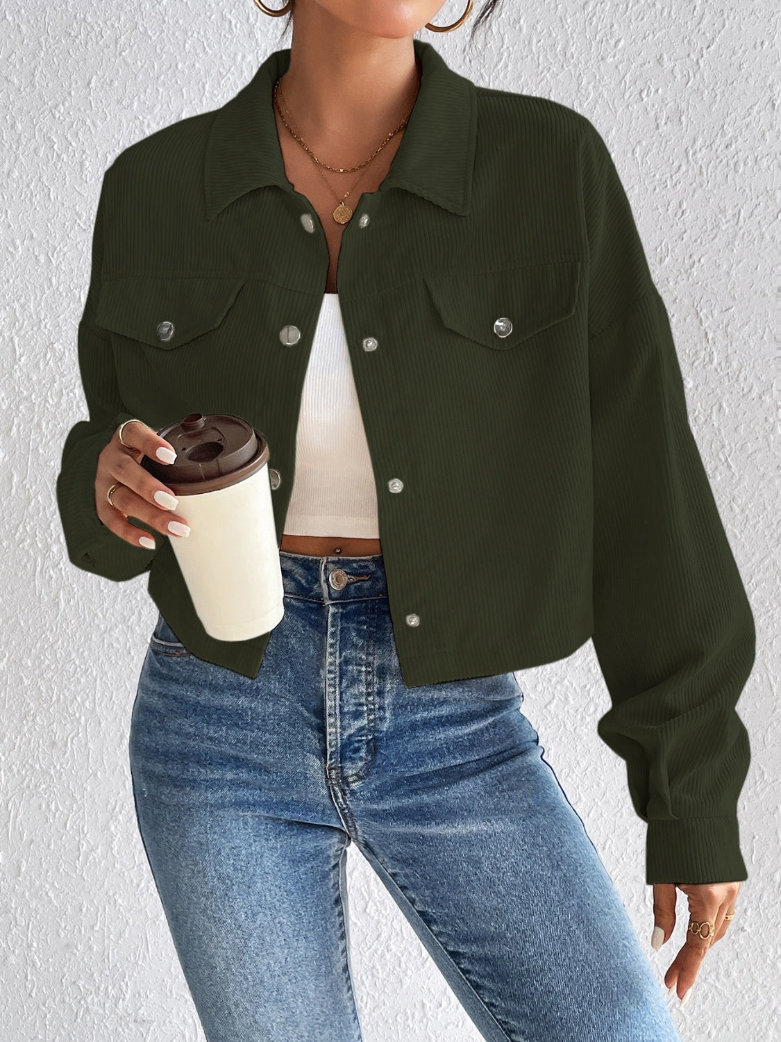 Constance® | Long sleeve jacket with snap fastening