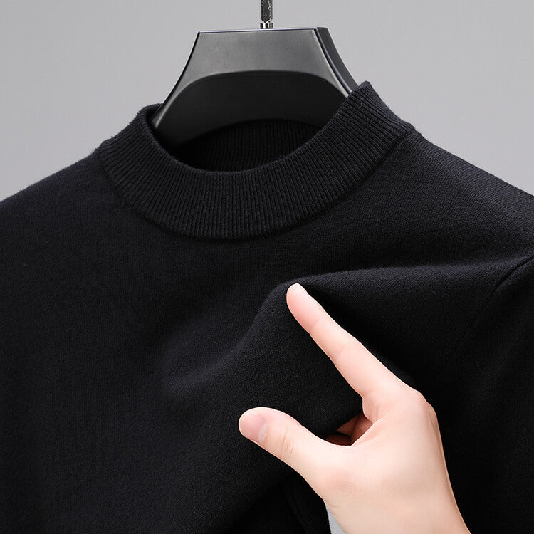 Brenda® | Men'S Sweater With Closed Collar And Bottom Hem