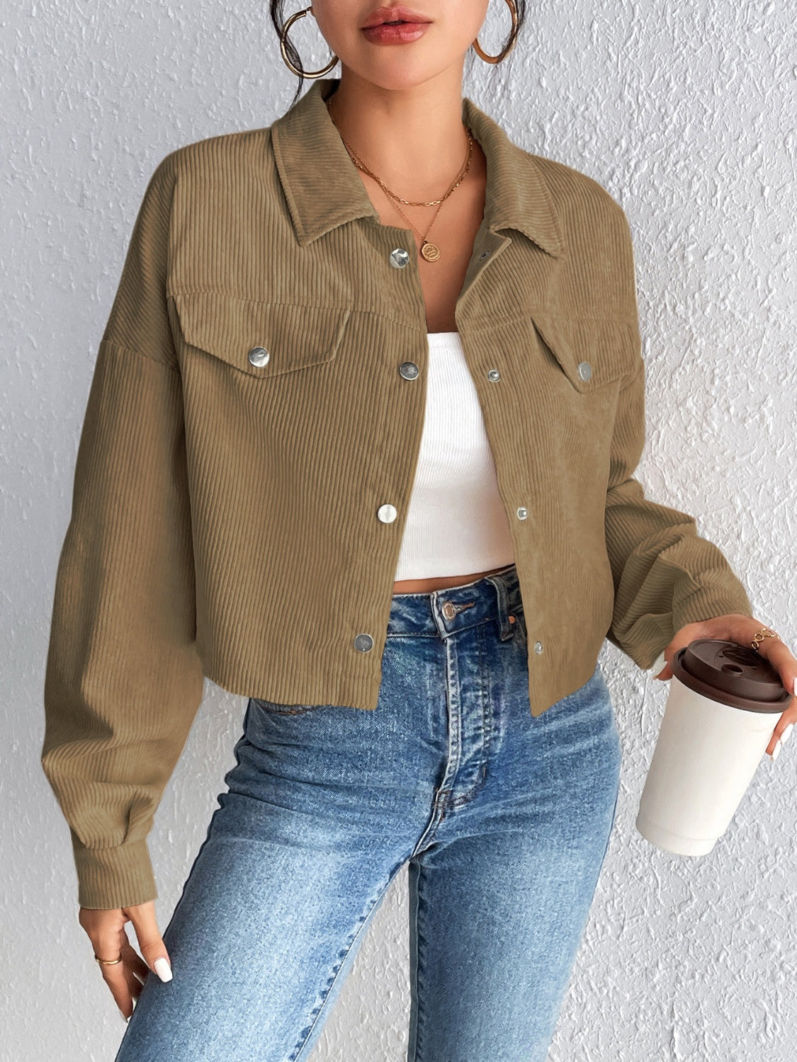 Constance® | Long sleeve jacket with snap fastening