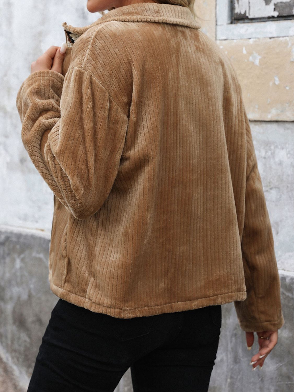 Claudette® | Perfee long sleeve jacket with zip and collar collar