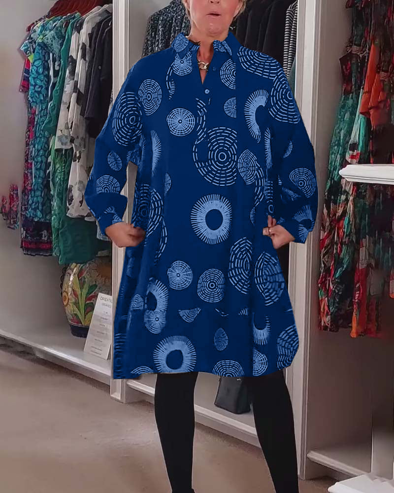 Berta | Casual dress with geometric print