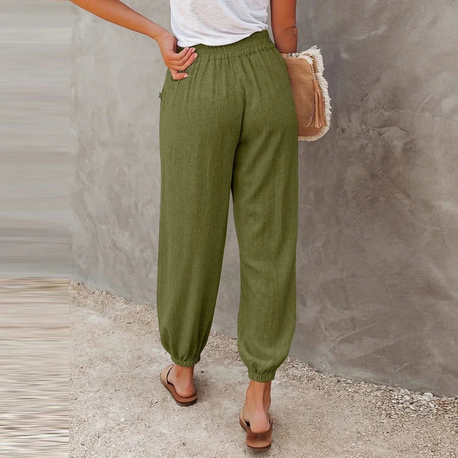 Skye | Women's Summer Pants with High Waist – Lightweight, Breathable & Comfortable with Pockets