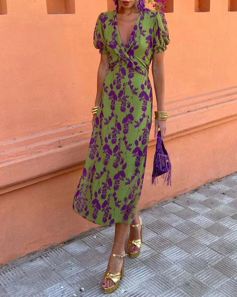 Aurelia® | Elegant dress with puff sleeves