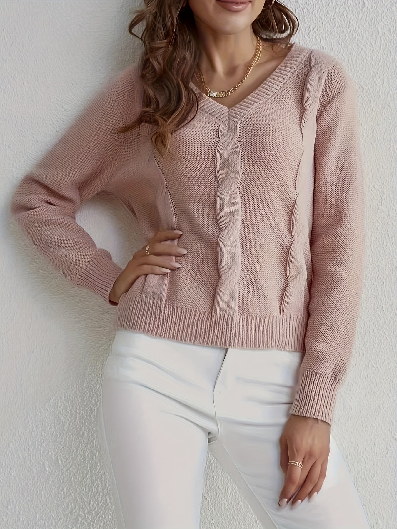 Dominique® | V-neck knitted sweater
