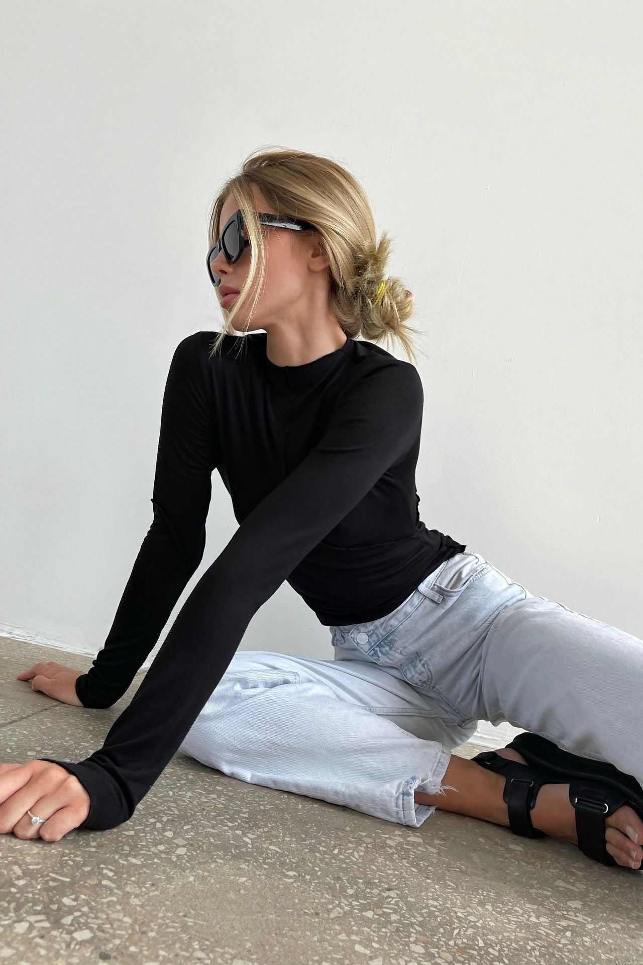 Carina® | High-necked long-sleeved blouse from Doux