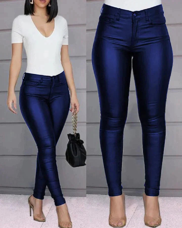 Daphne® | Stretch Trousers Made Of Faux Leather