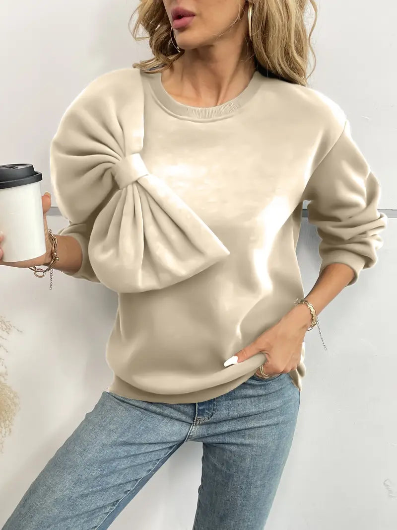 Blythe® | Oversized cotton sweater with bow