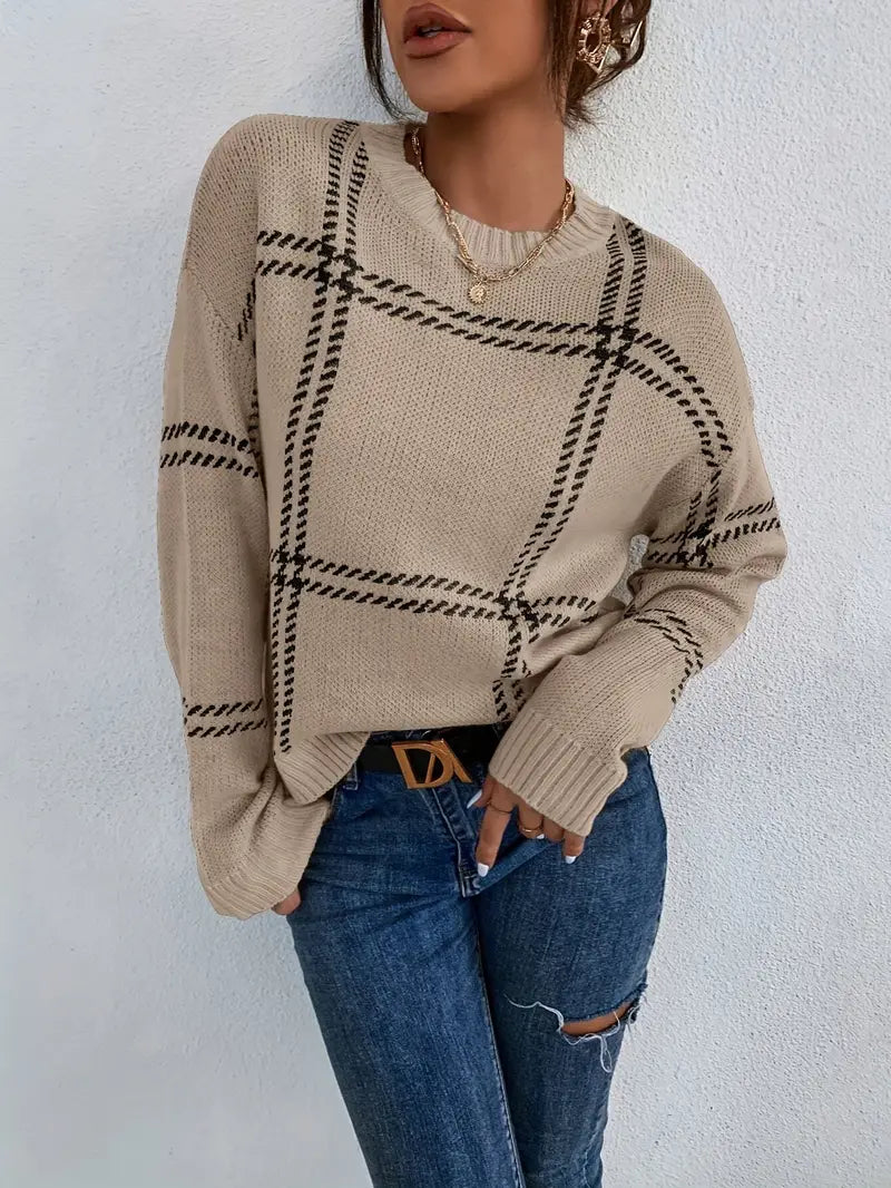 Brenda® | Cozy checked sweater