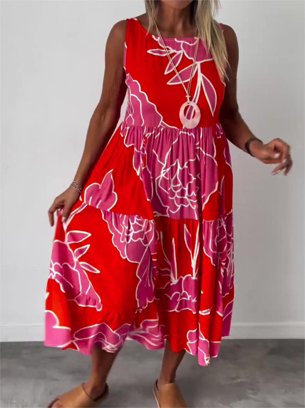 Mae | Stylish Floral Print Dress with Off-Shoulder Design