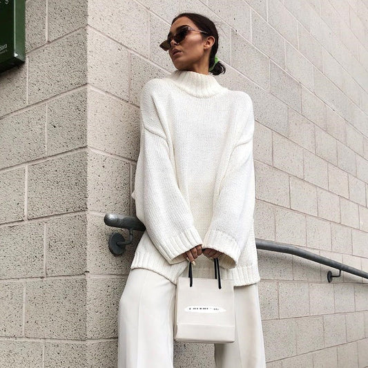 Elisa | Loose roll collar sweater for women
