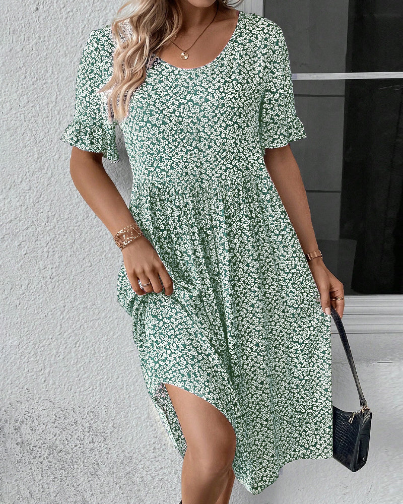 Elena® | Elegant Floral Midi Dress