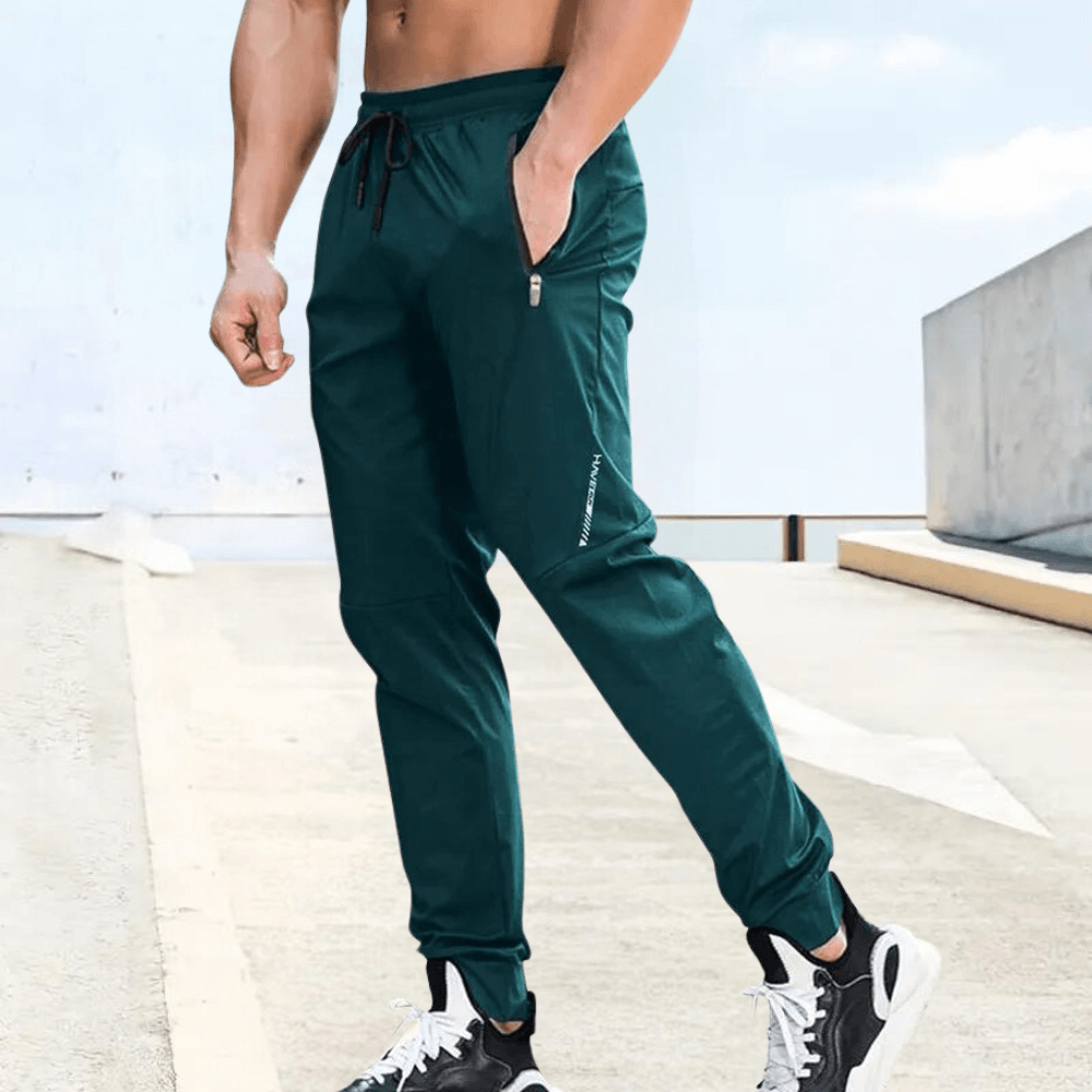Men’s Joggers – Slim Fit – Tapered Leg – Stretch Fabric – Zipped Pockets