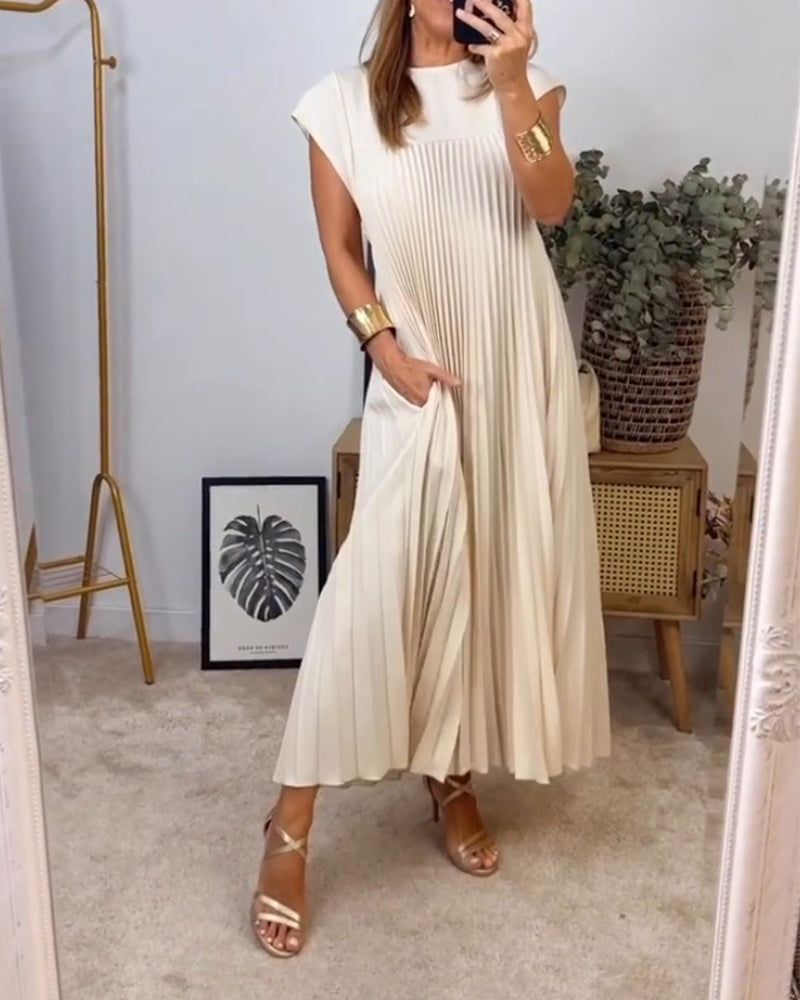 Martha | Elegant Pleated Maxi Dress