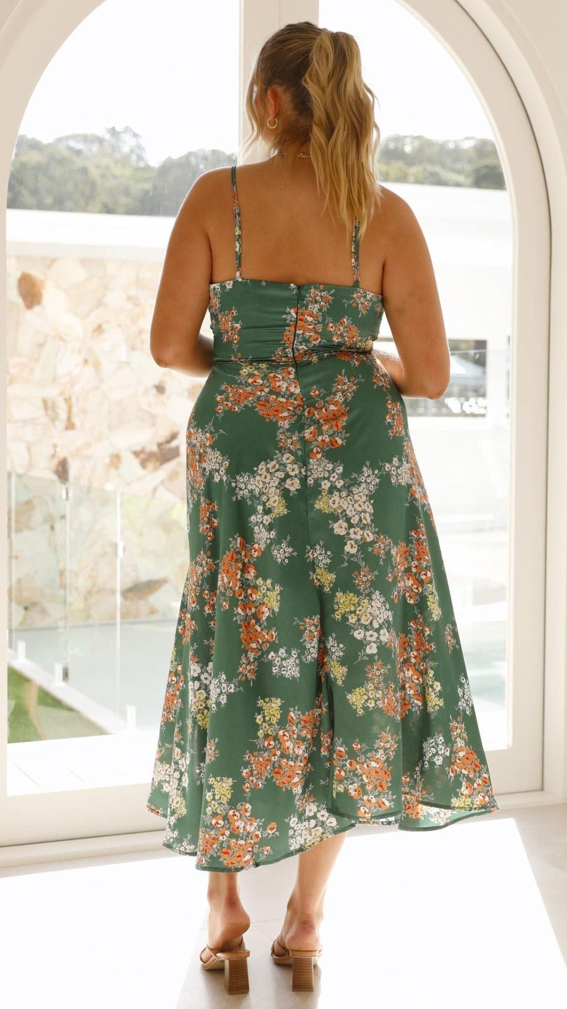 Celia® | Satin midi dress
