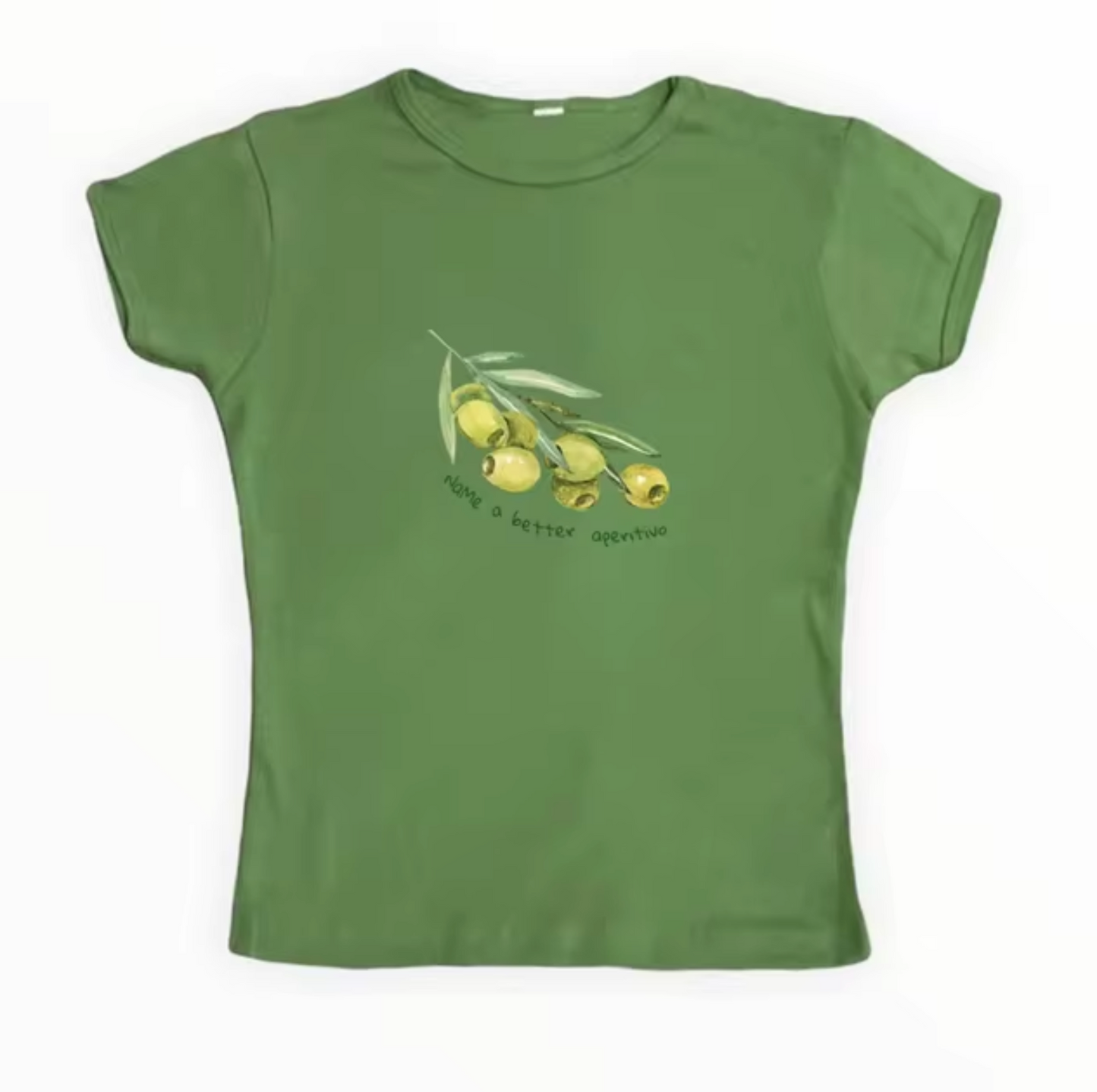 Elena® | Olive Print Crop Top Shirts