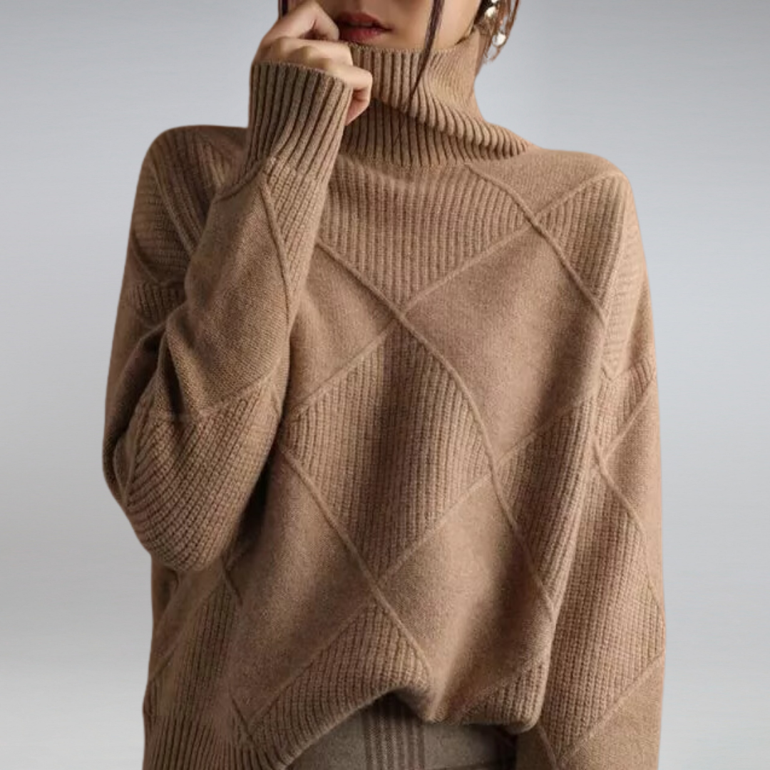 Alicia | Elegant roll collar sweater for women
