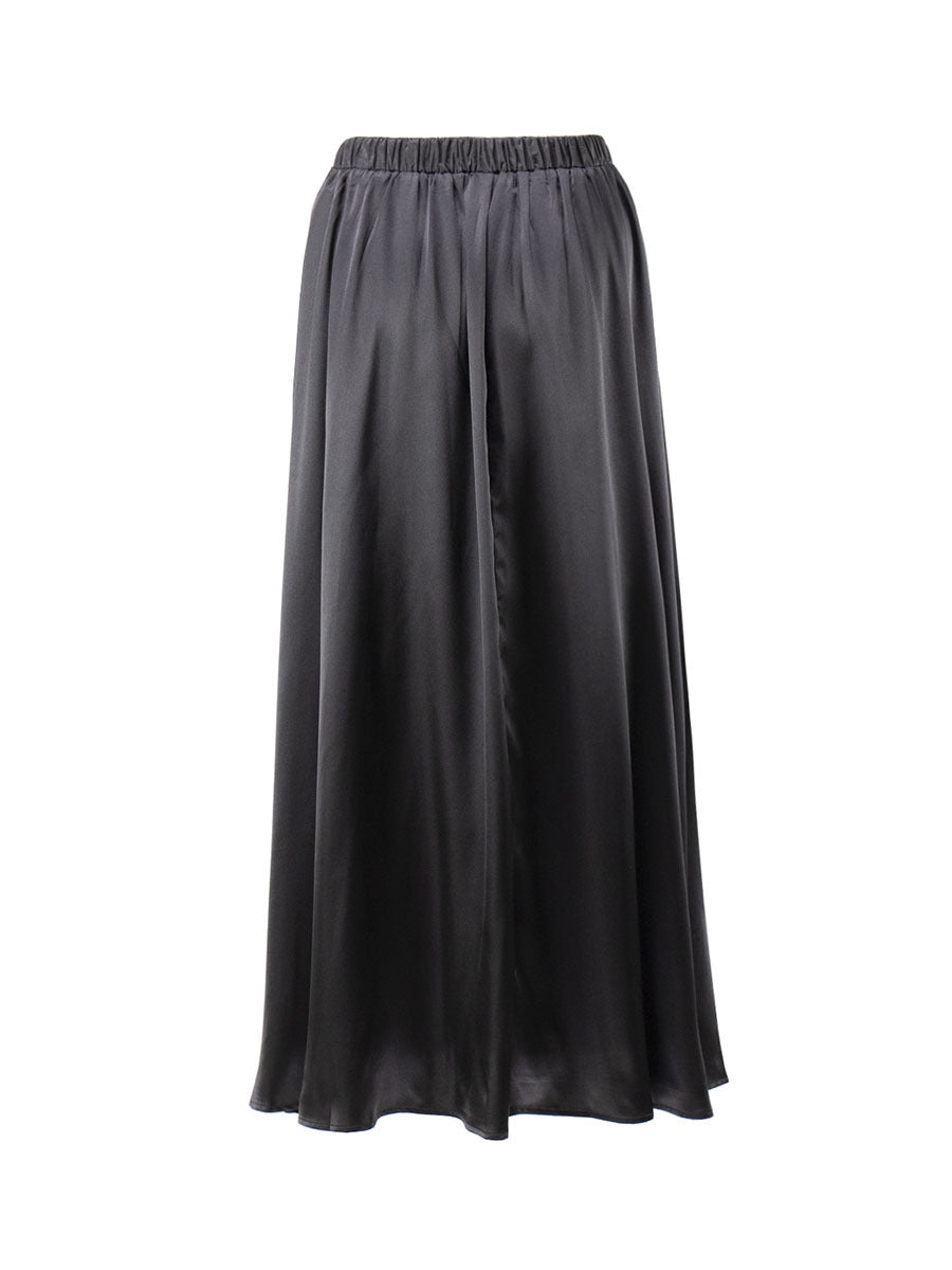 Alba® | Long satin skirt with a high waist