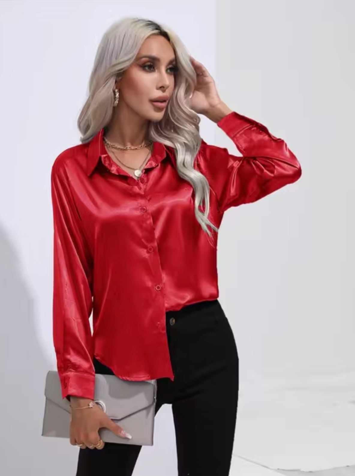 Bubeck® | Satin Blouse With Long Sleeves