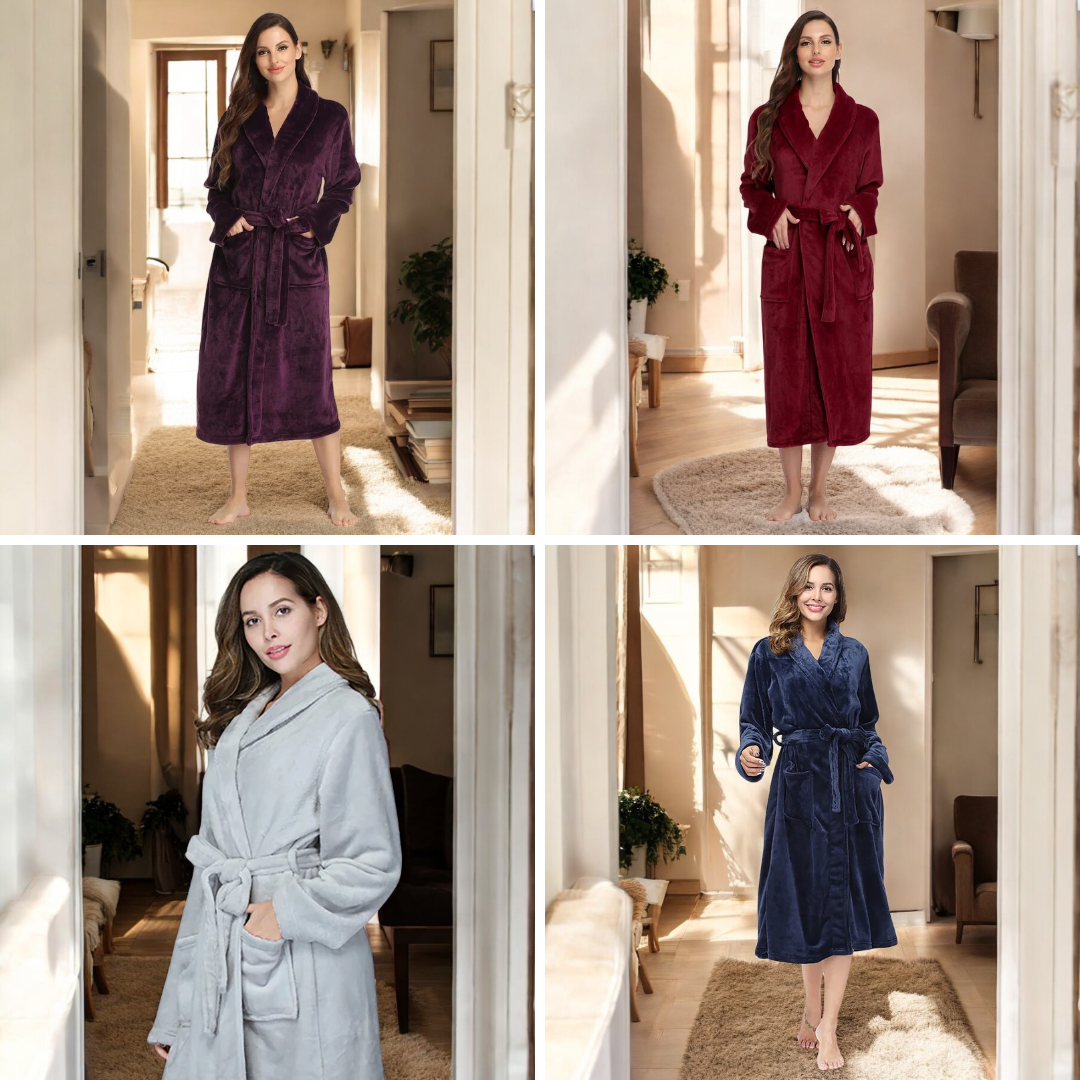 Claudia® | Soft fleece bathrobe with pockets