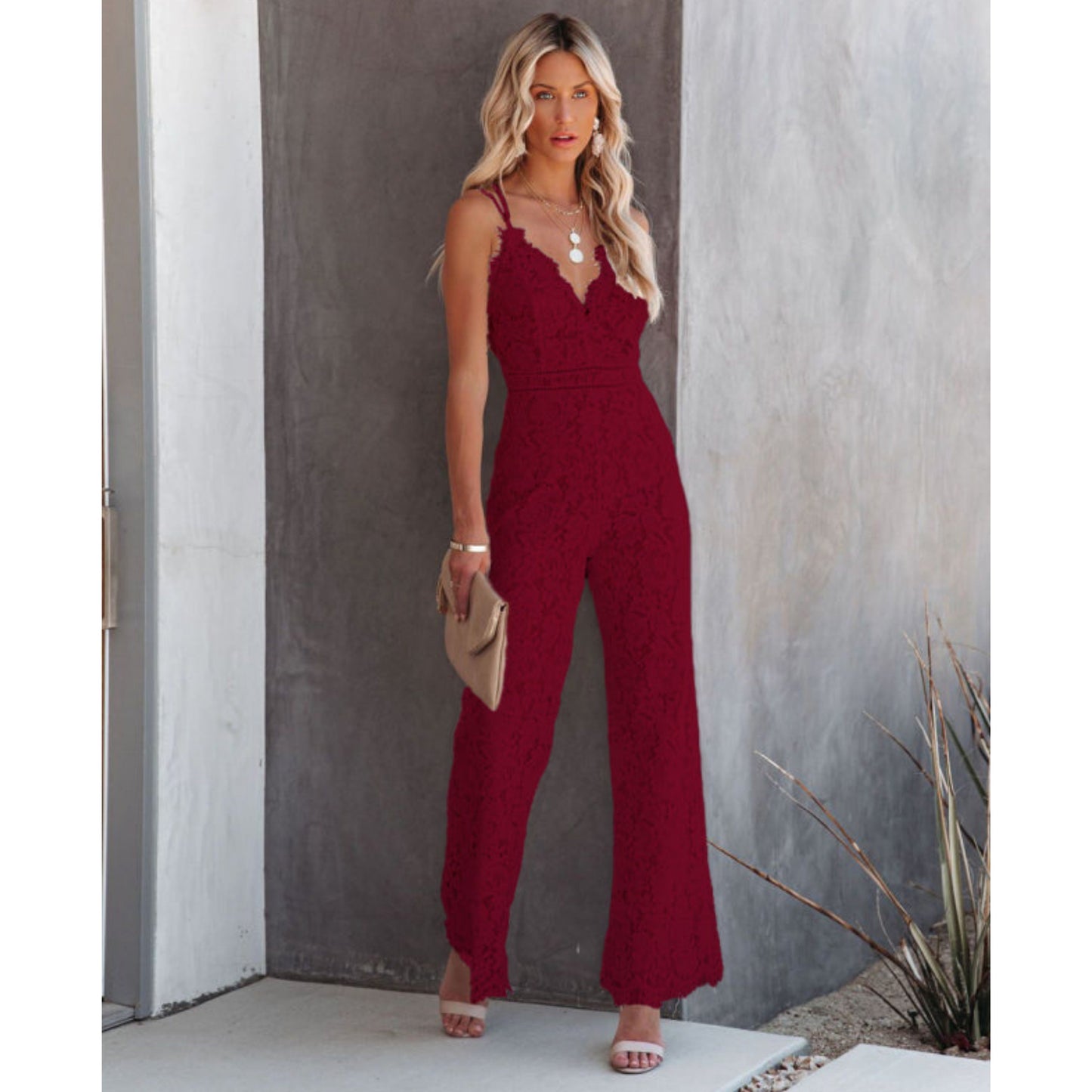 Cielo® | Kant jumpsuit for women with V-neck